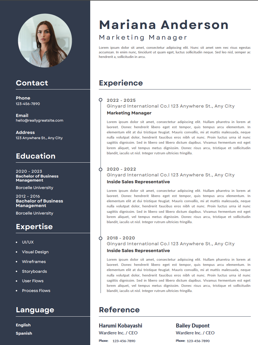 Sample CV
